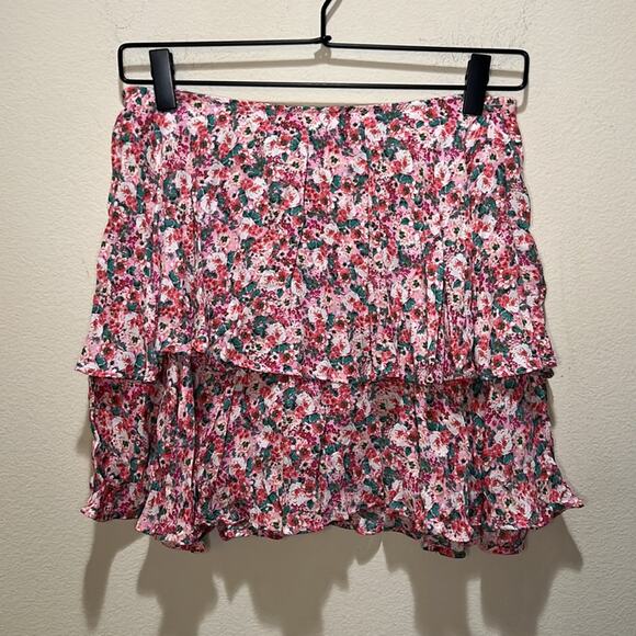 Zara Ruffled Multi-Color Floral Skort Size S - Picture 2 of 8